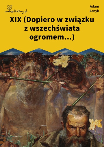 Adam Asnyk, Nad głębiami, XIX (Dopiero w związku z wszechświata ogromem...)
