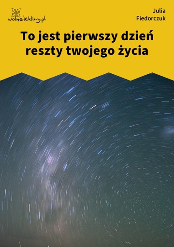 Julia Fiedorczuk, Tlen, część trzecia: Miejsca, To jest pierwszy dzień reszty twojego życia