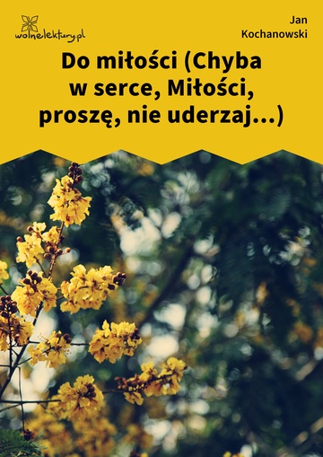 Do miłości (Chyba w serce, Miłości, proszę, nie uderzaj...)