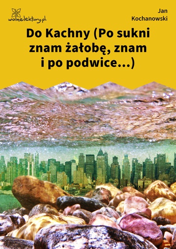 Do Kachny (Po sukni znam żałobę, znam i po podwice...)