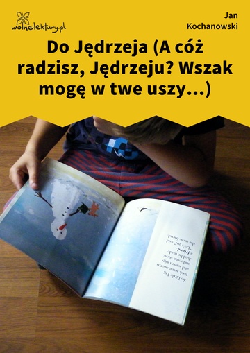 Jan Kochanowski, Fraszki, Księgi wtóre, Do Jędrzeja (A cóż radzisz, Jędrzeju? Wszak mogę w twe uszy...)