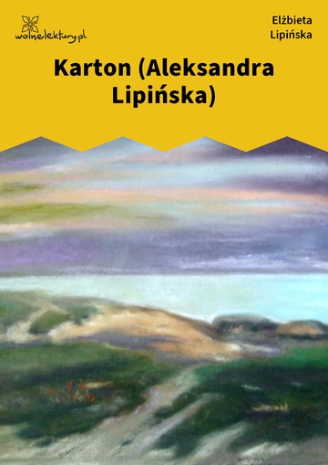 Elżbieta Lipińska, Kamienie, Karton (Aleksandra Lipińska)