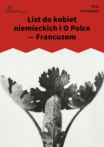 List do kobiet niemieckich i O Polce — Francuzom