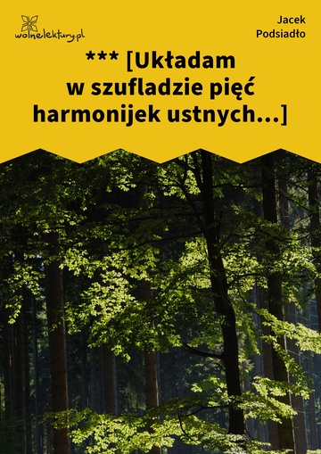 Jacek Podsiadło, Wychwyt Grahama, *** [Układam w szufladzie pięć harmonijek ustnych...]