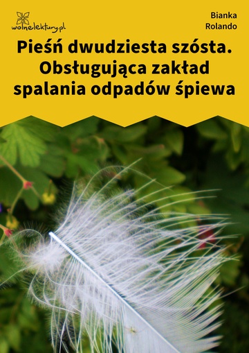 Bianka Rolando, Biała książka, Czyściec, Pieśń dwudziesta szósta. Obsługująca zakład spalania odpadów śpiewa