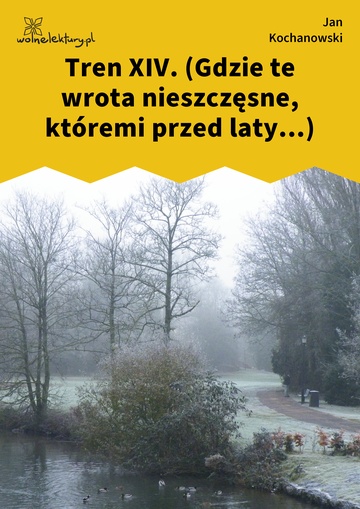 Jan Kochanowski, Treny, Tren XIV. (Gdzie te wrota nieszczęsne, któremi przed laty...)